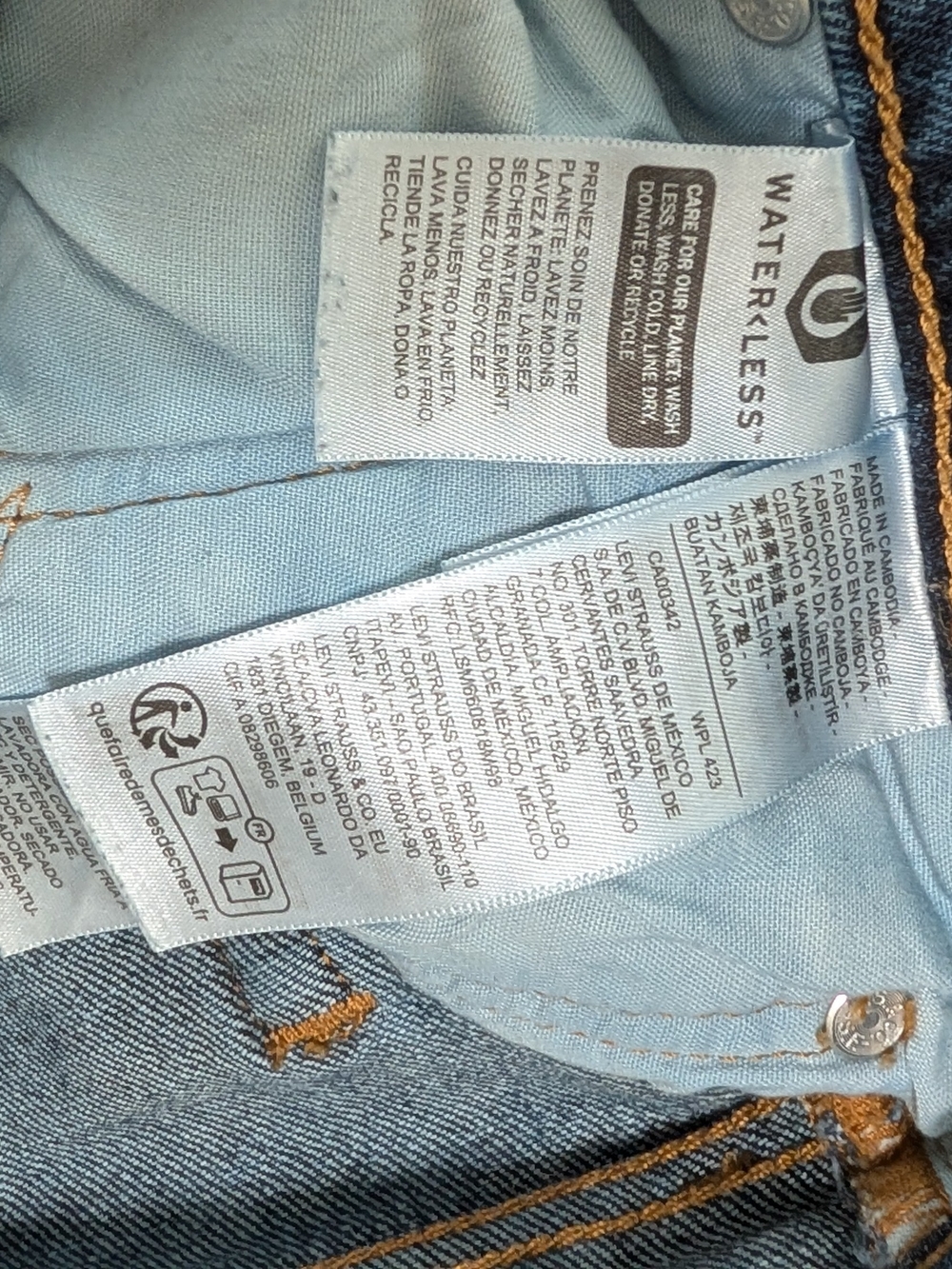 Levi's 501 Dark Blue Women's High-Waist Jeans - Picture 6 of 6